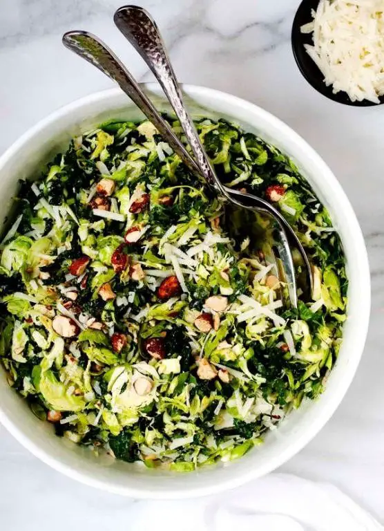 Kale and Brussels Sprout Salad with Pecorino