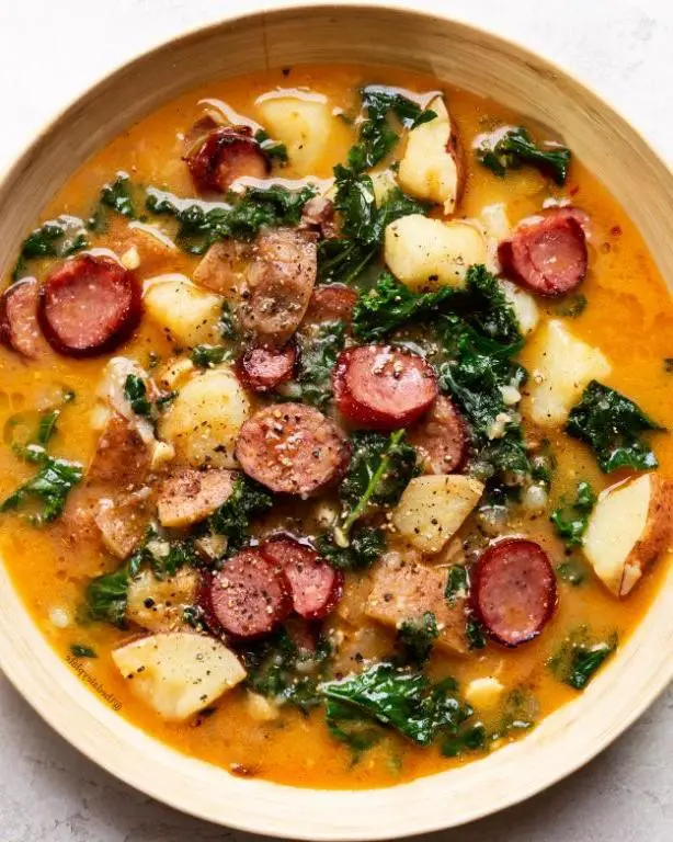 Kielbasa Potato Soup with Kale