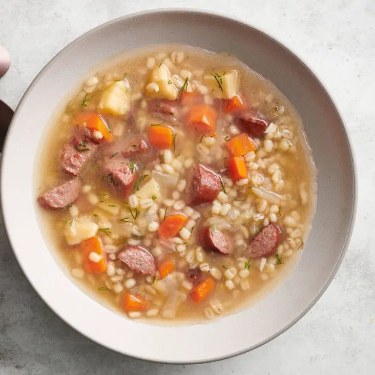 Kielbasa and Barley Soup
