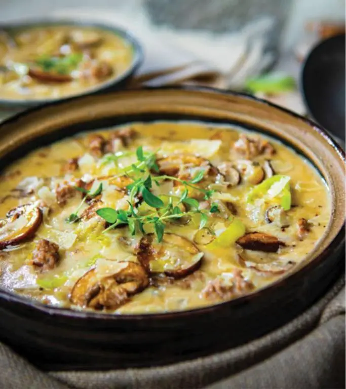 Kielbasa and Mushroom Soup