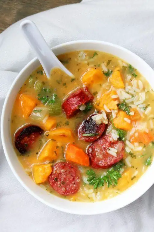 Kielbasa and Rice Soup