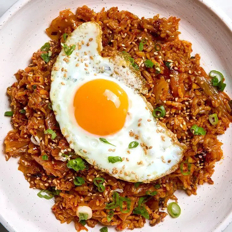Kimchi Fried Rice with Leftover Rice