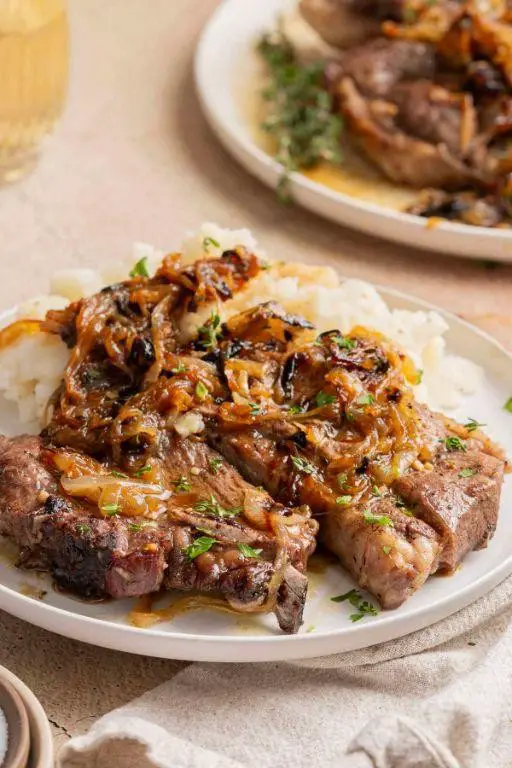 Lamb Shoulder Chops with Caramelized Onions