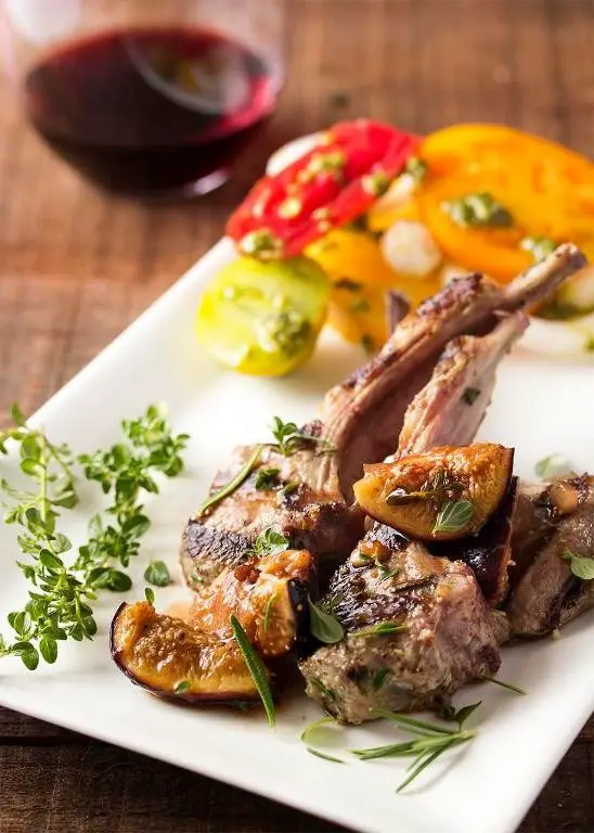 Lamb Shoulder Chops with Fig and Port Sauce