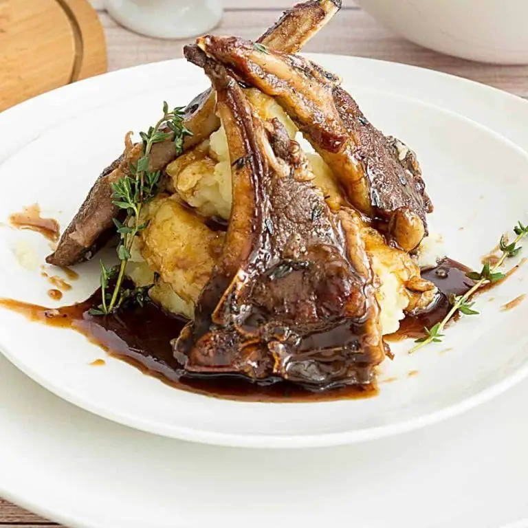 Lamb Shoulder Chops with Garlic Mashed Potatoes