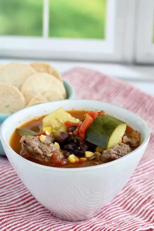 Lamb and Corn Soup with Cilantro