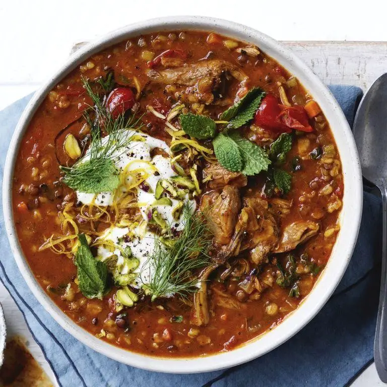 Lamb and Lentil Soup with Mint