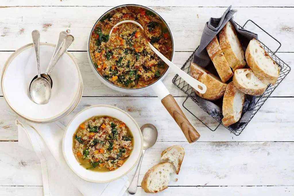 Lamb and Quinoa Soup with Lemon