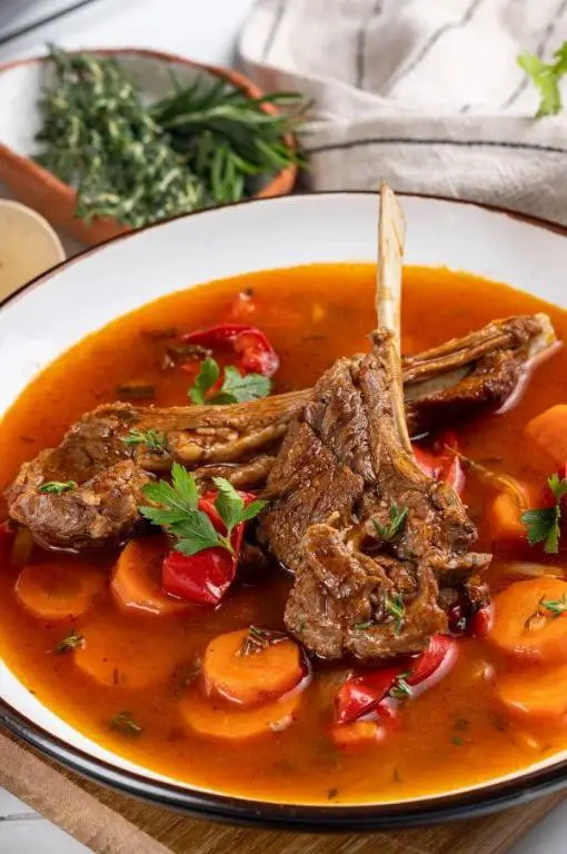 Lamb and Vegetable Soup with Rosemary