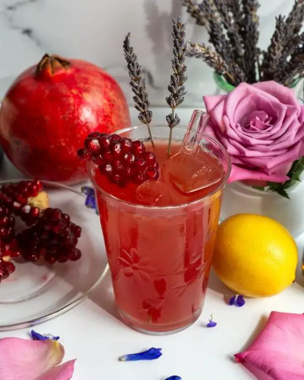 Lavender Pomegranate Punch
