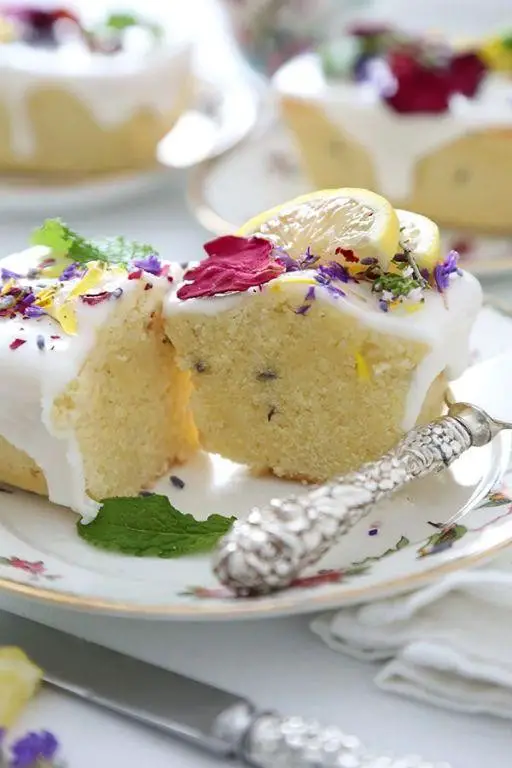 Lavender and Rose Pound Cake