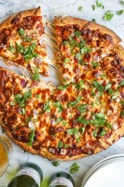 Leftover BBQ Chicken Pizza
