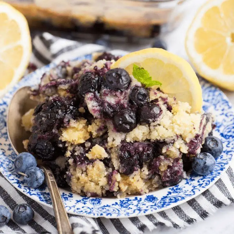 Lemon Blueberry Cake Mix Dump Cake