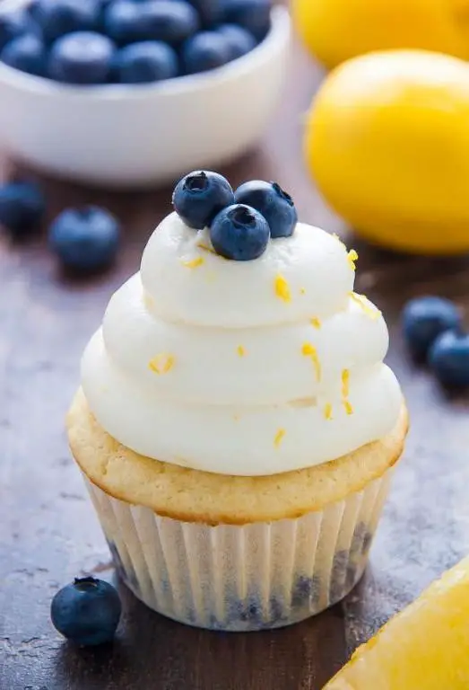 Lemon Blueberry Gourmet Cupcakes