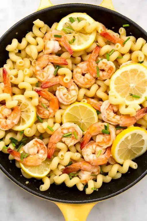 Lemon Butter Cavatappi with Shrimp