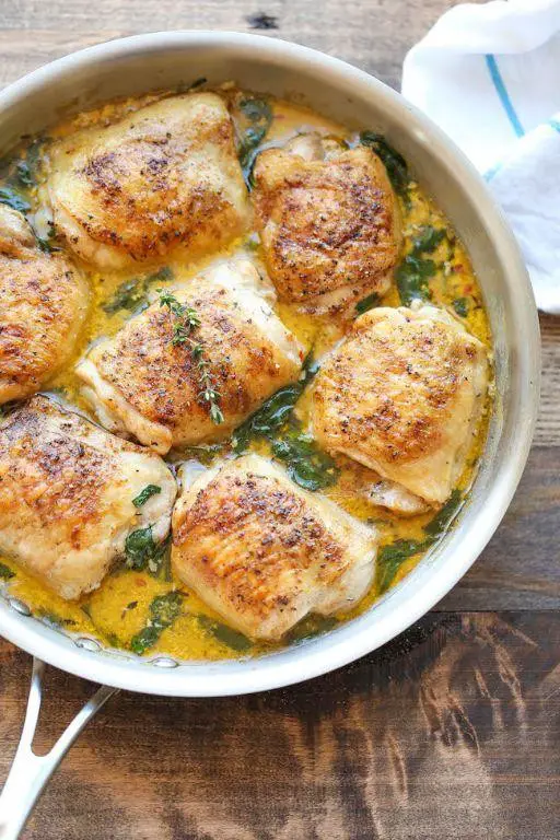 Lemon Butter Chicken Thighs with Thyme