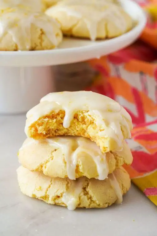 Lemon Cake Mix Cookies with Icing
