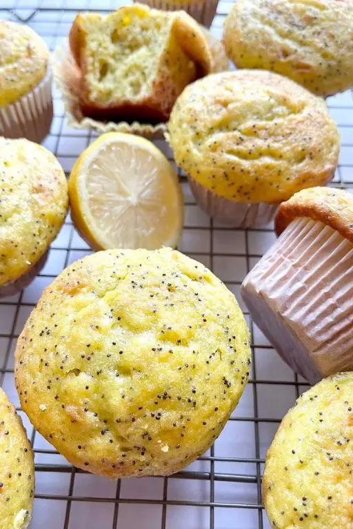 Lemon Cake Mix Muffins with Poppy Seeds
