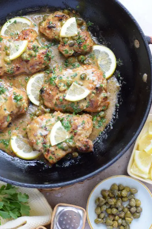 Lemon Caper Chicken Thighs