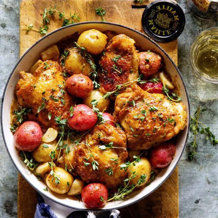 Lemon Mustard Chicken Thighs