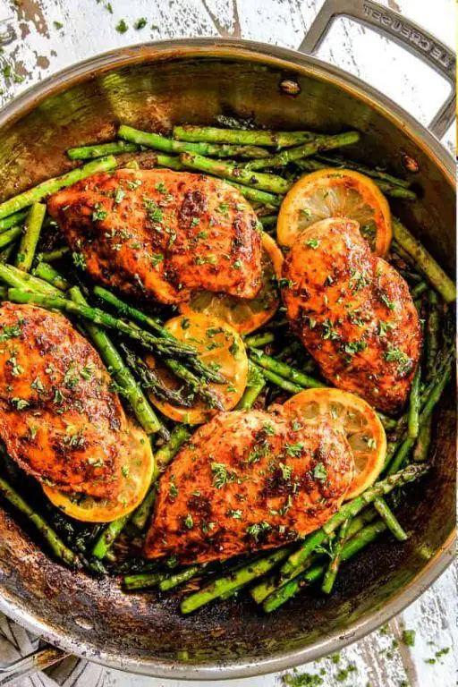 Lemon Pepper Chicken with Asparagus