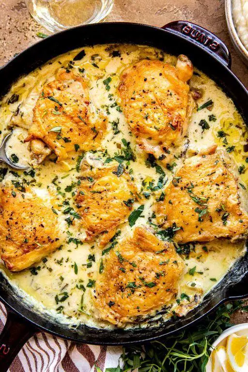 Lemon Tarragon Chicken Thighs