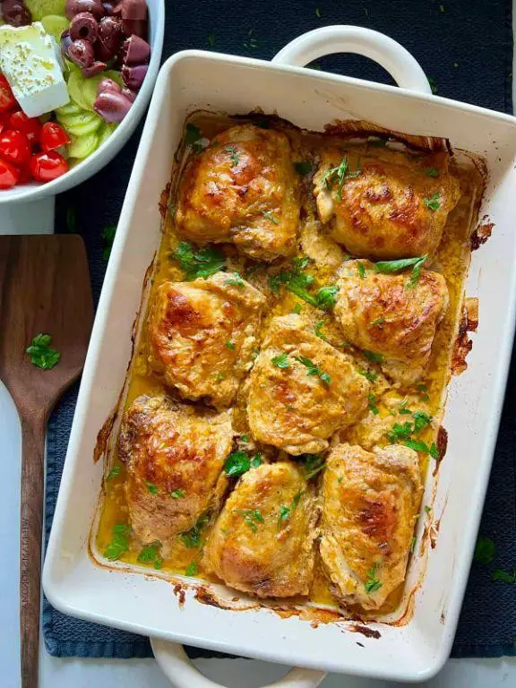 Lemon Yogurt Marinated Chicken Thighs