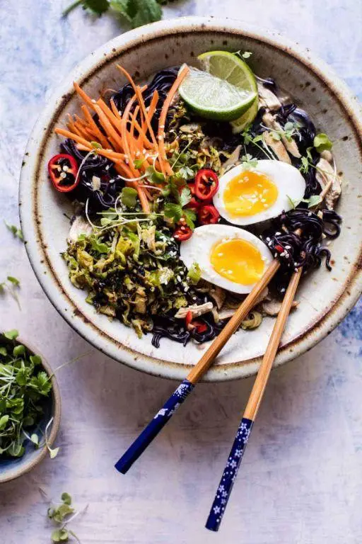 Lemongrass Chicken Ramen with Fresh Herbs