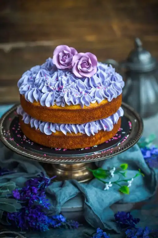 Lilac and Almond Cake