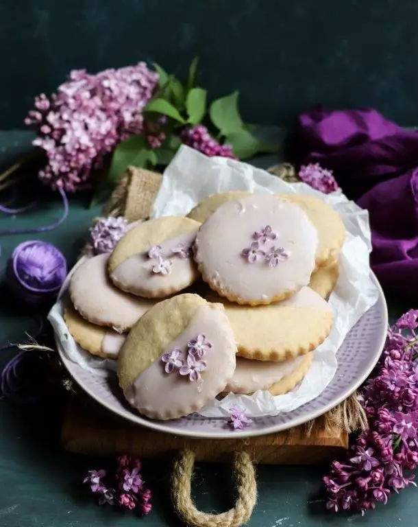 Lilac and Lavender Shortbread