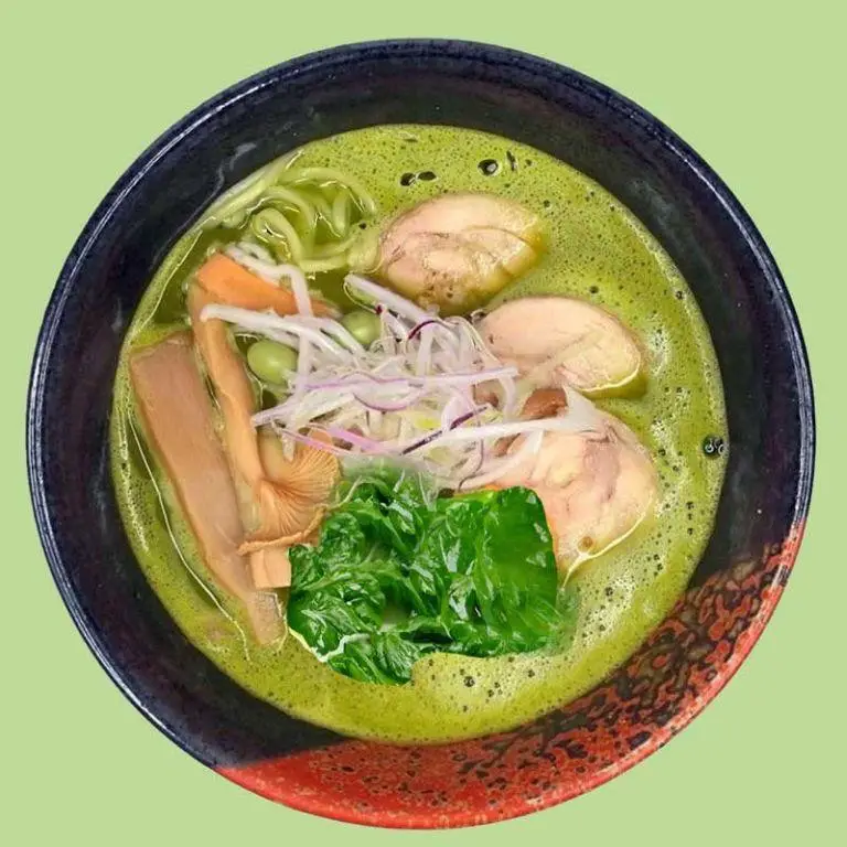 Matcha Ramen with Green Tea Noodles