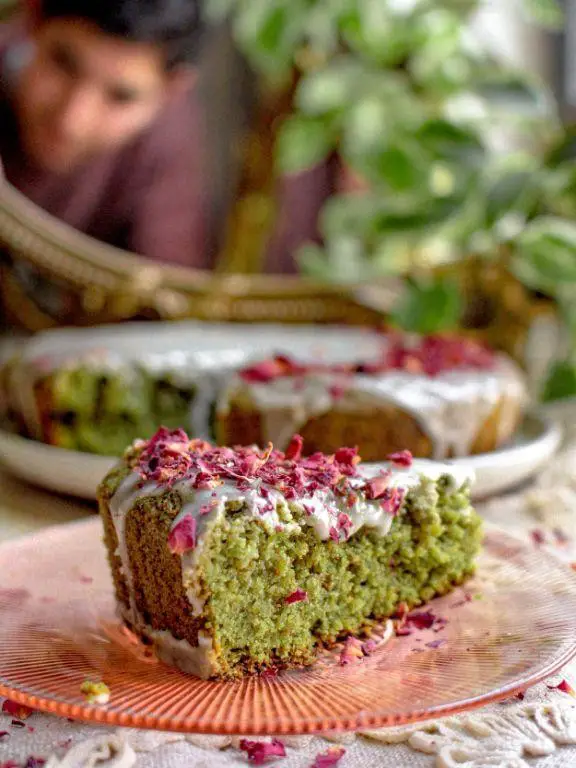Matcha Rose Swirl Cake
