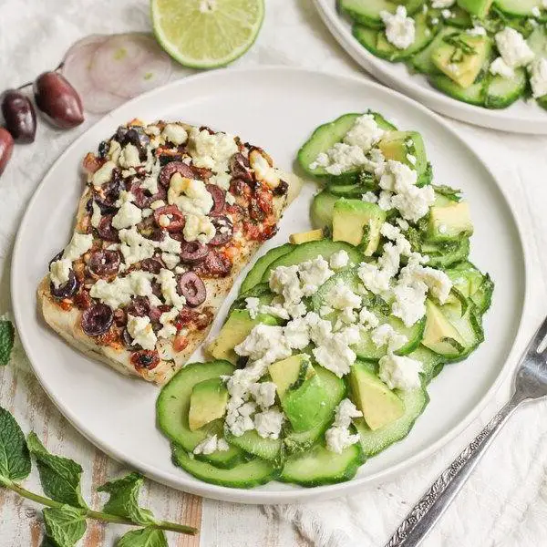 Mediterranean Cod Salad with Cucumber and Mint