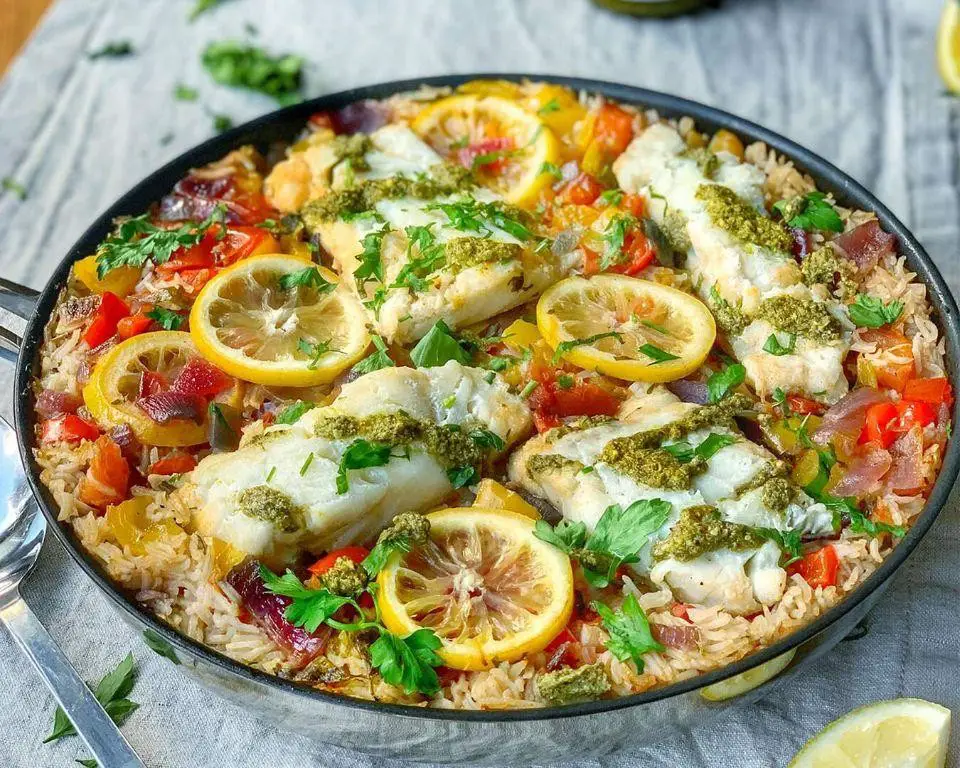 Mediterranean Tilapia with Rice Pilaf