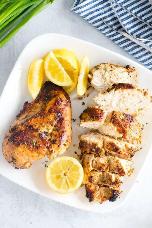 Mesquite Smoked Chicken Thighs with Lemon Herb Marinade