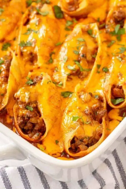 Mexican Style Stuffed Shells with Chipotle Sauce