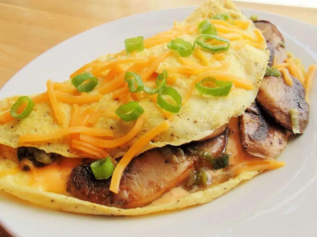 Mushroom and Cheese Omelette