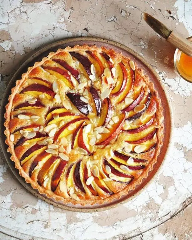 Nectarine and Almond Tart