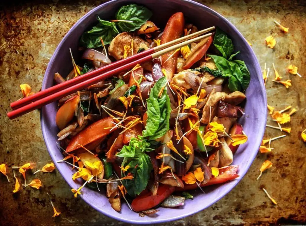 Nectarine and Chicken Stir Fry