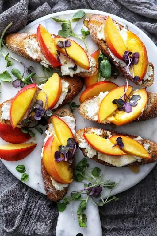 Nectarine and Goat Cheese Bruschetta