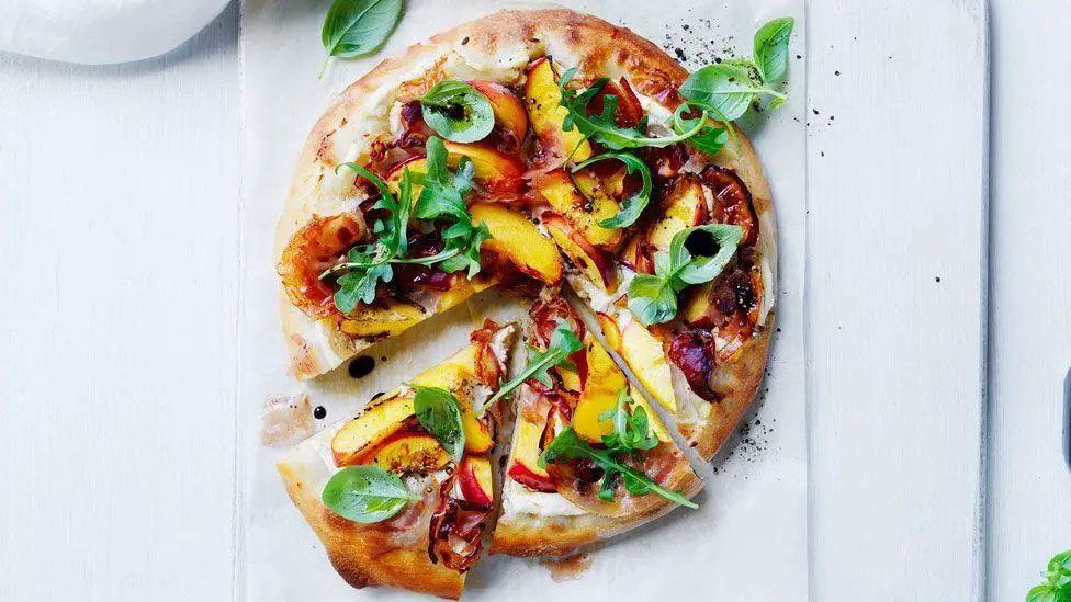 Nectarine and Pancetta Pizza