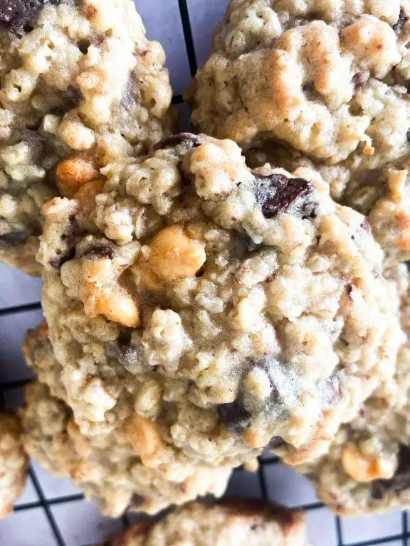 Oatmeal Butterscotch Cookies with Dark Chocolate