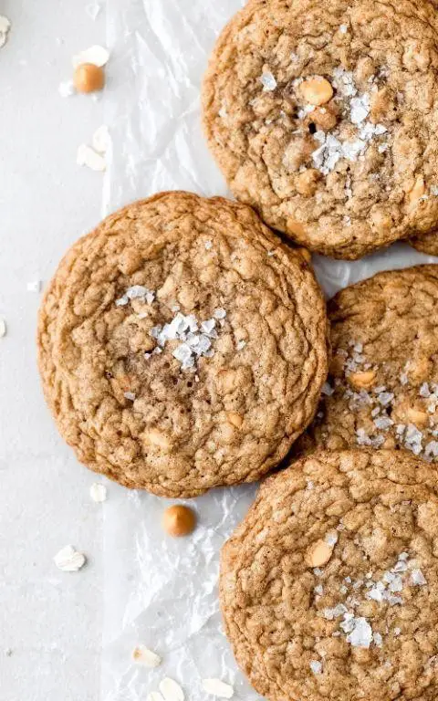 Oatmeal Butterscotch Cookies with Sea Salt