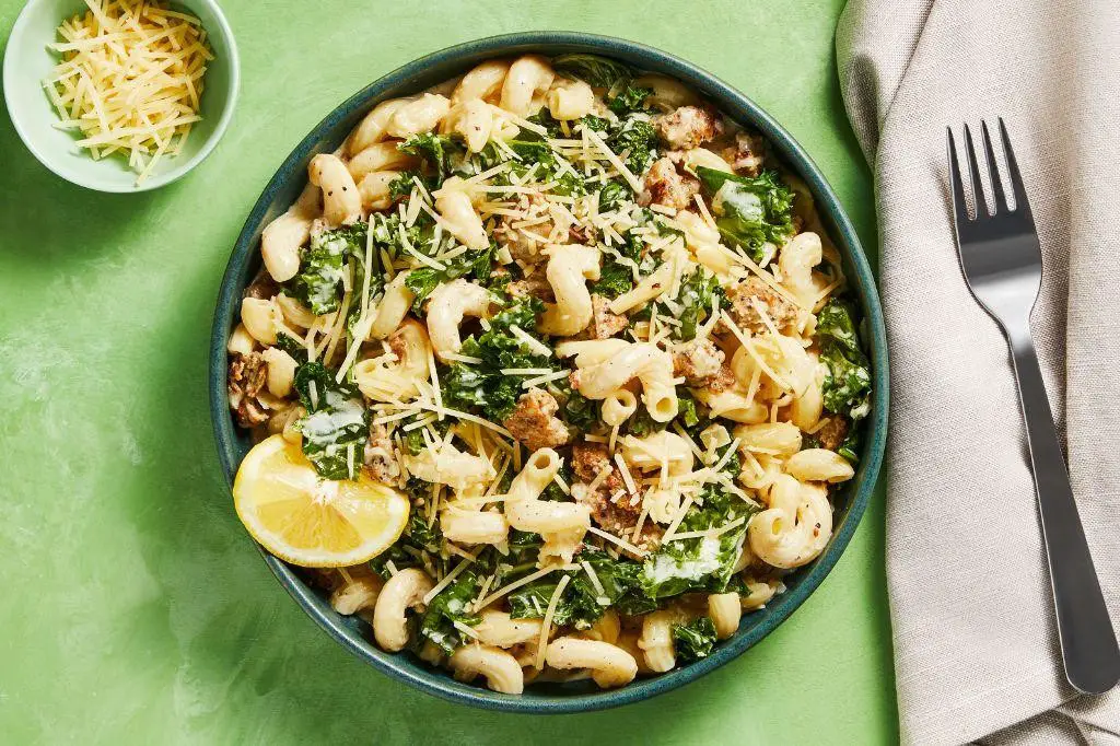 One-Pot Cavatappi with Sausage and Kale