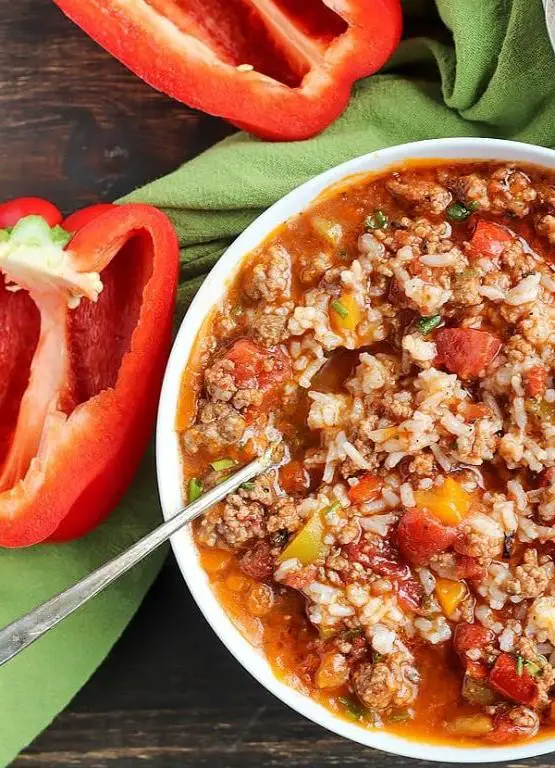 Paleo Stuffed Pepper Soup