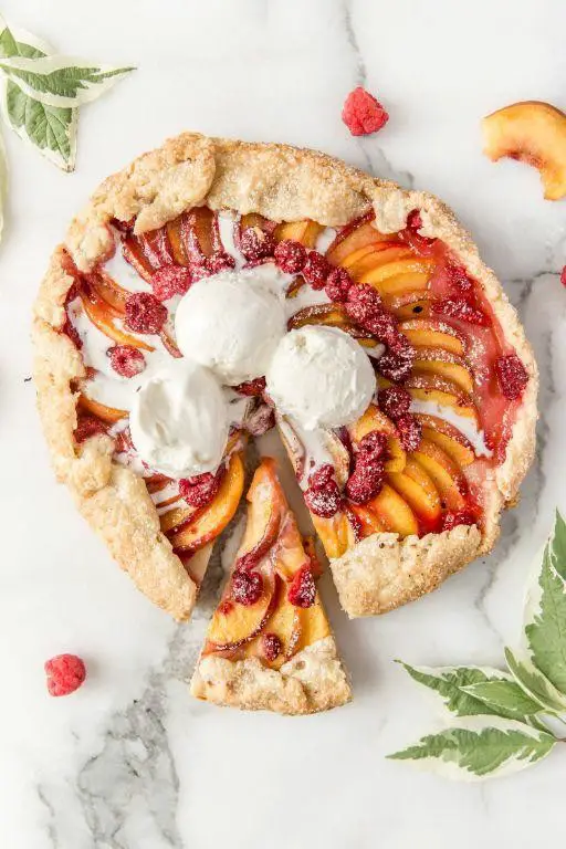 Peach and Raspberry Galette