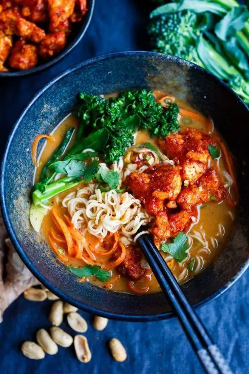 Peanut Butter Ramen with Sriracha