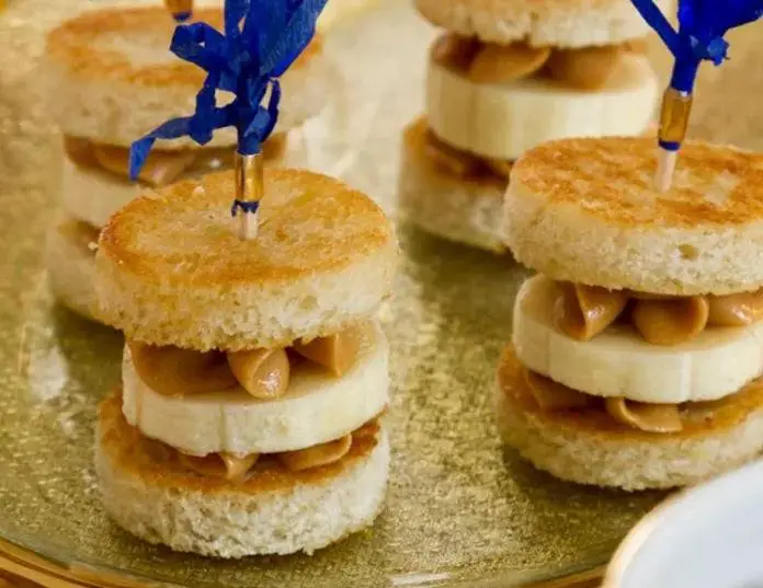 Peanut Butter and Banana Tea Sandwiches