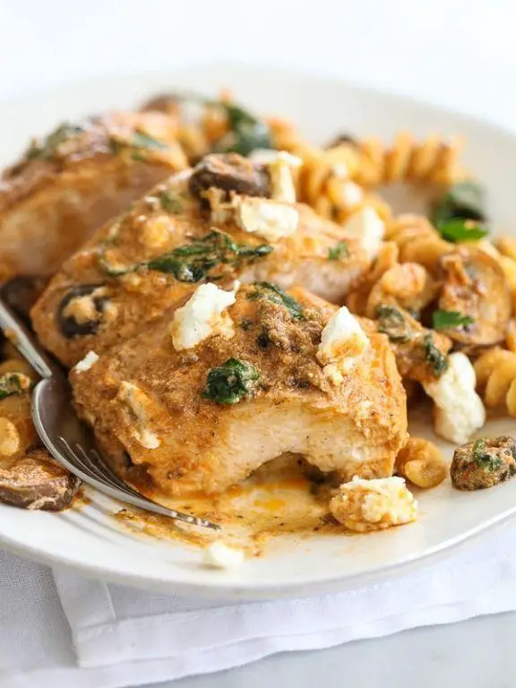 Pesto Baked Chicken Breast with Sun-Dried Tomato Sauce
