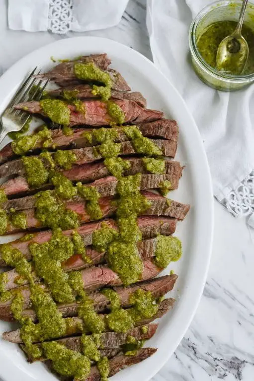 Pesto Marinated Flank Steak